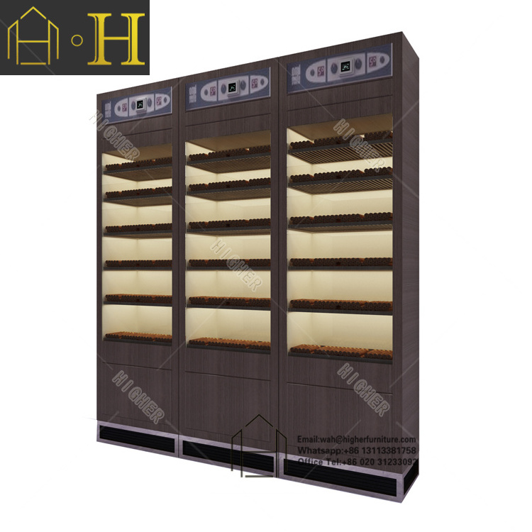 High end antique cigar humidor display cabinet cigar room furniture for cigar store