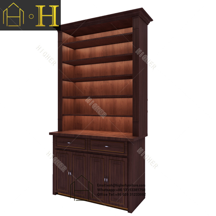 High end antique cigar humidor display cabinet cigar room furniture for cigar store