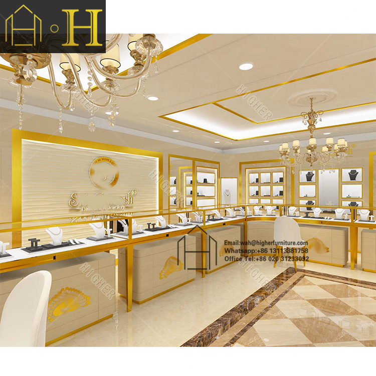 Simple Jewellery Shop Counter Design Counter Display Showcase For Diamond Shop