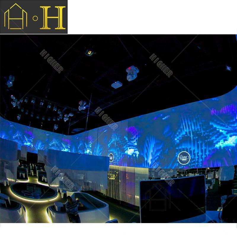 Modern Custom Bar Counter Design Idea L Shape White Marble Led Night Club Furniture Commercial Restaurant Nightclub Bar Counter