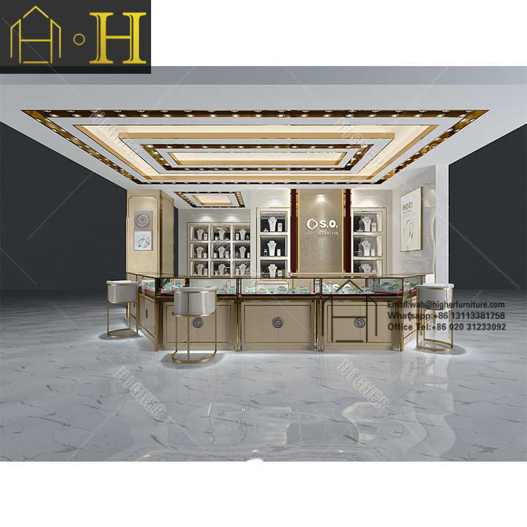 Customized watch display cabinet simple jewellery shop counter design ...