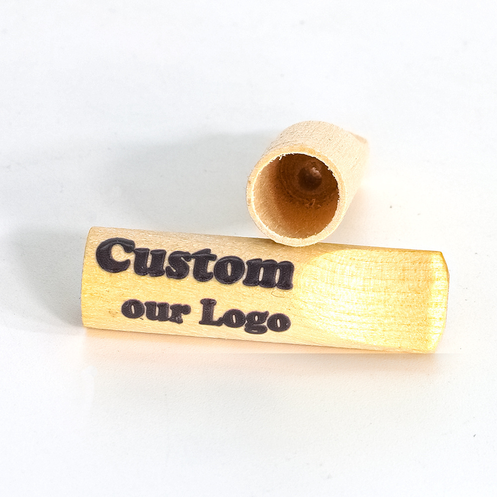 Natural Wooden Mouthpiece Filter Tips Cigarette Holder Glass Smoking Accessories Custom Logo Wholesale Cigar Smoking Tips