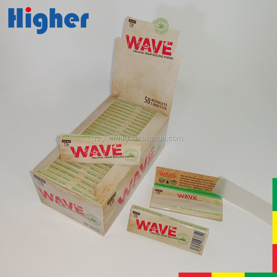 Smoking Rolling Paper 100% Natural Gum Organic Slow Burn Smoking Flax Rolling Paper Customized