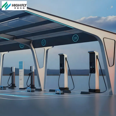 Highfly 100kw~1mw Commercial New Energy Vehicle Charging Pile Electric Car Charger Floor Mounted Ev Solar Dc Charging Station