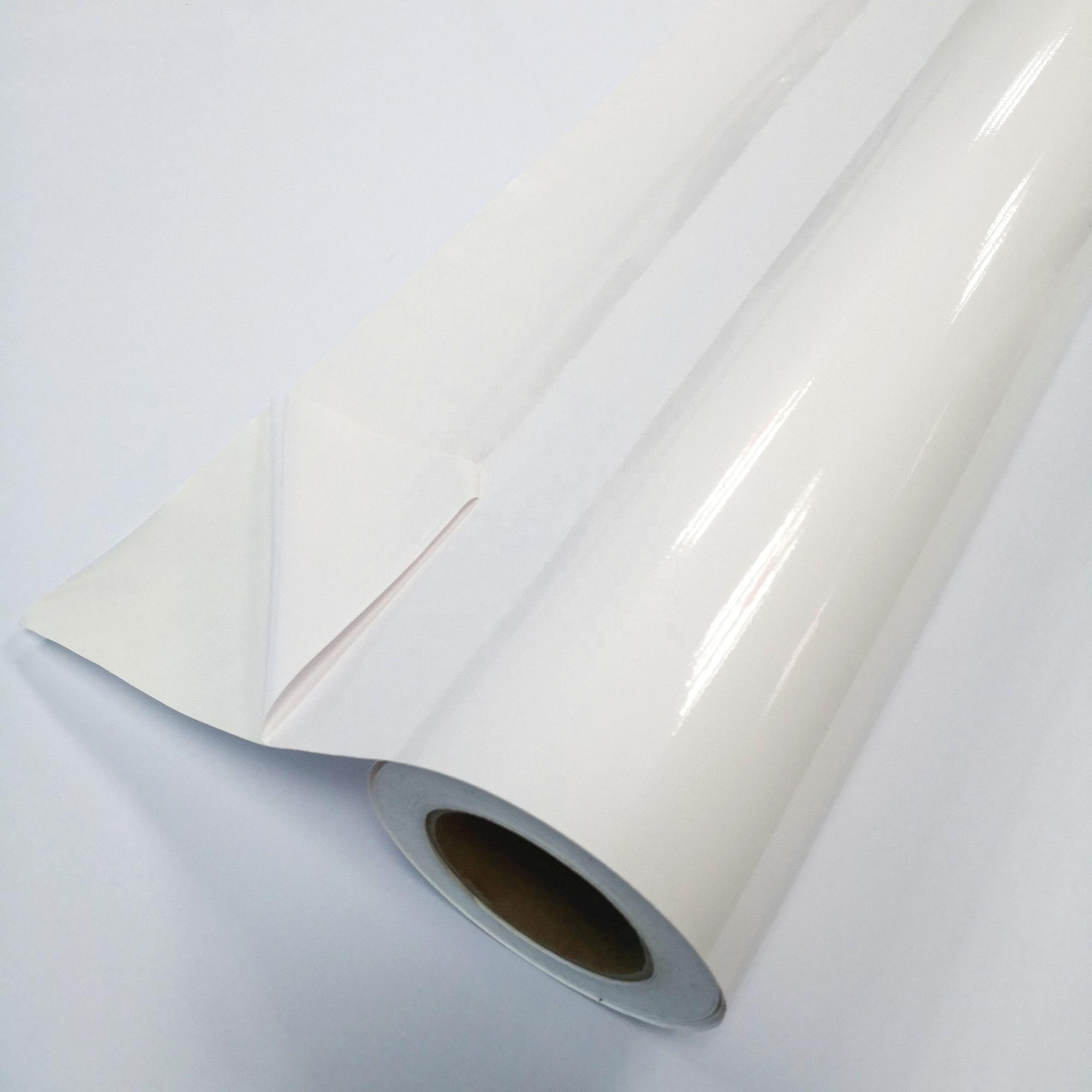 Self Adhesive Vinyl Rolls Inkjet Media Self Adhesive Vinyl Flex Printing Synthetic Paper