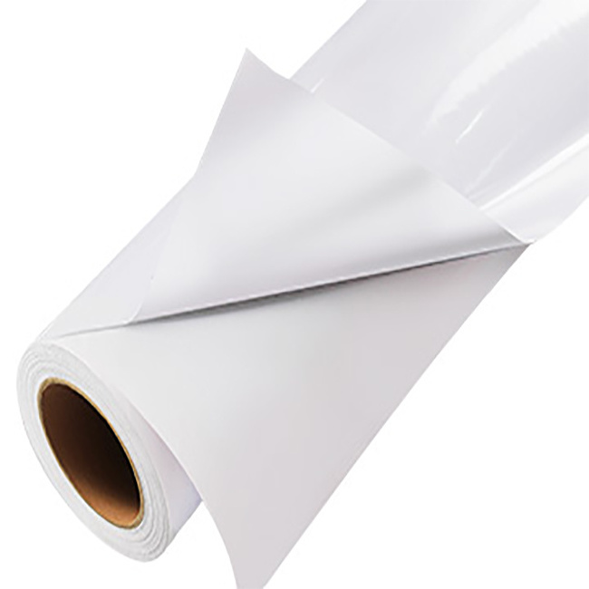 High Quality White Vinyl Sticker Roll Poster Materials Floor Wholesale Vinyl Banner Roll