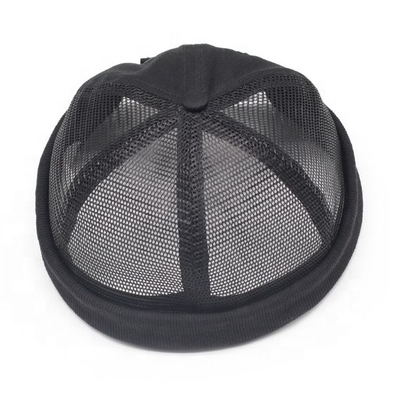 2019 newest mesh crown custom two tone docker dome cap without brim