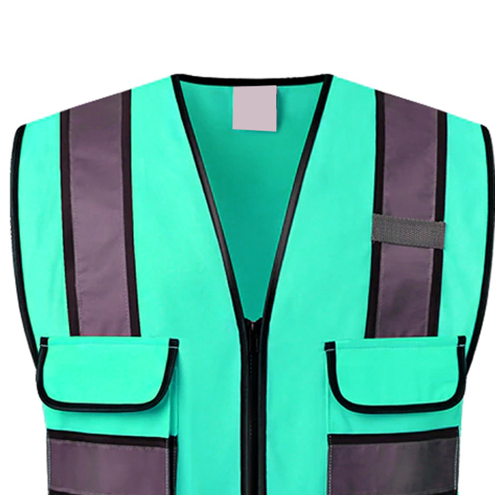 Reflective High Vis Clothing Customized Safety Vest Custom Logo Short Sleeve Light Weight Breathable Workwear Safety Vest