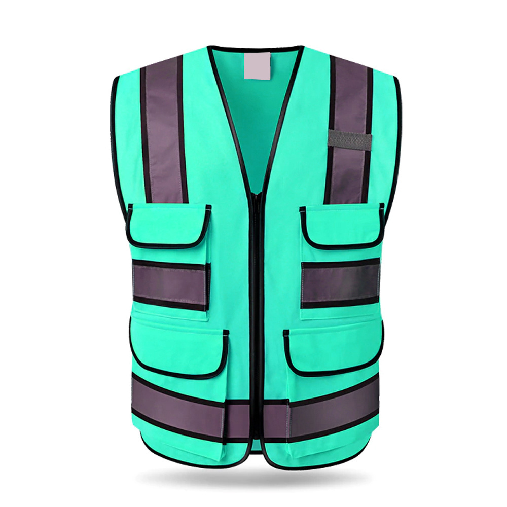 Reflective High Vis Clothing Customized Safety Vest Custom Logo Short Sleeve Light Weight Breathable Workwear Safety Vest