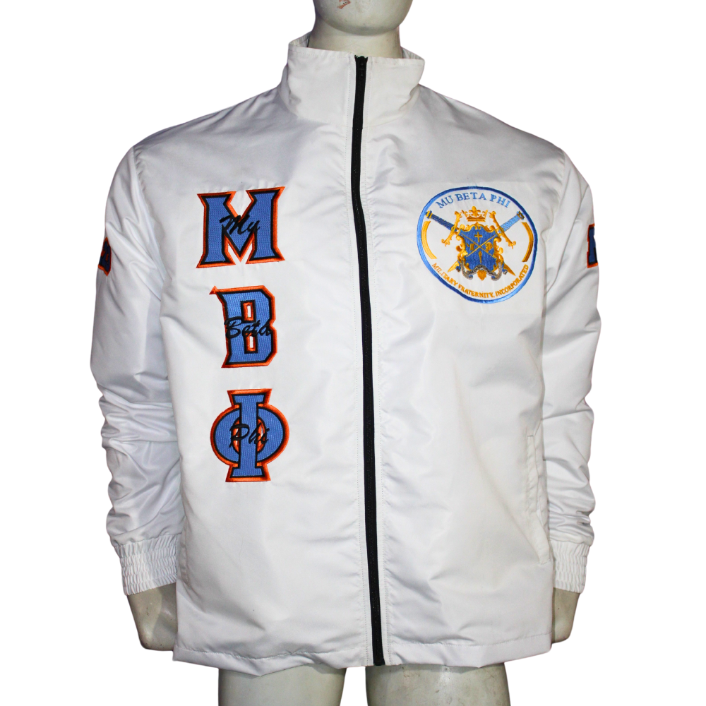 Best quality Windbreaker jackets with embroidery artwork polyester jackets fraternal windbreaker jackets