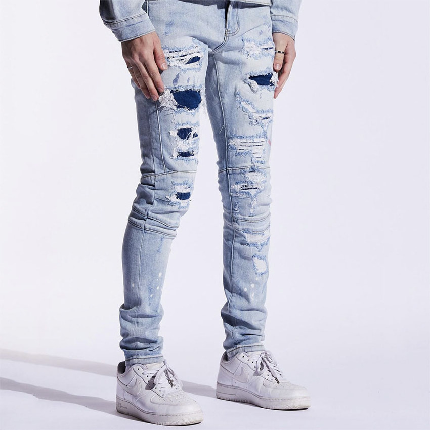 HG Custom China Factory Skinny Jeans Men's Denim Crazy Jeans For Men