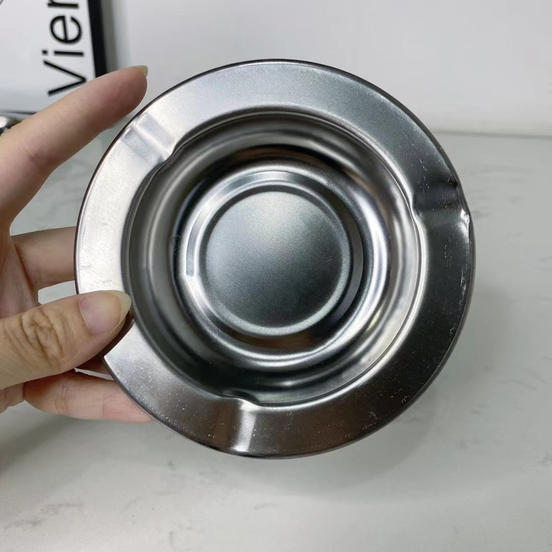 Hot Sale Round Shape Stainless Steel Cigar Ashtray Metal AshTray for Cigarettes Indoor & Outdoor