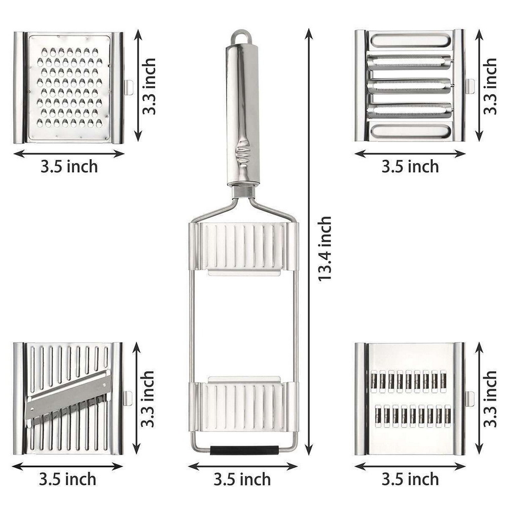 4 in 1 Multi-Purpose Vegetable Slicer Cuts Set Mandolin Slicer Vegetable Chopper with Handle