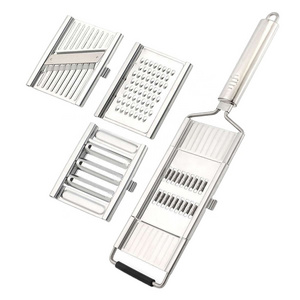 4 in 1 Multi-Purpose Vegetable Slicer Cuts Set Mandolin Slicer Vegetable Chopper with Handle