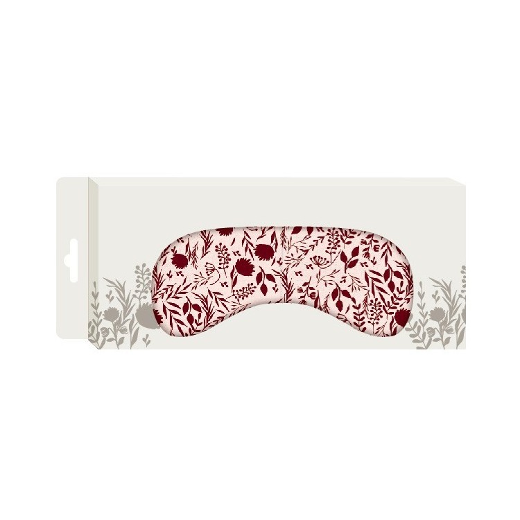 Original design selected cotton hemp fabric flaxseed filled clear print gravity microwave heating eye mask