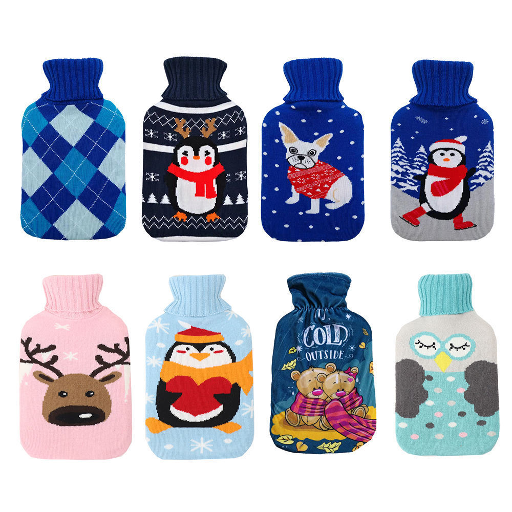 hot water bag winter home christmas set soft fluff Hot Water Bottles with Cover hand warmer wholesale custom with cover