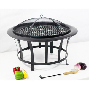 Tabletop Fire Pit Grill Wood Burning Brazier Fire Basket Large Fire bowl Charcoal BBQ Grill Outdoor Campfire Party