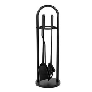 5pcs Fireplace Sets Cast Iron Fireside tools Holder Vertical Stand Fireplace Accessories Outdoor