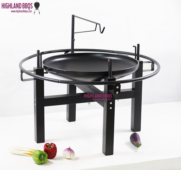 2021 New Design Multi-function Firepit Backyard Garden Wood Bruning Brazier With BBQ Rotisserie Kit