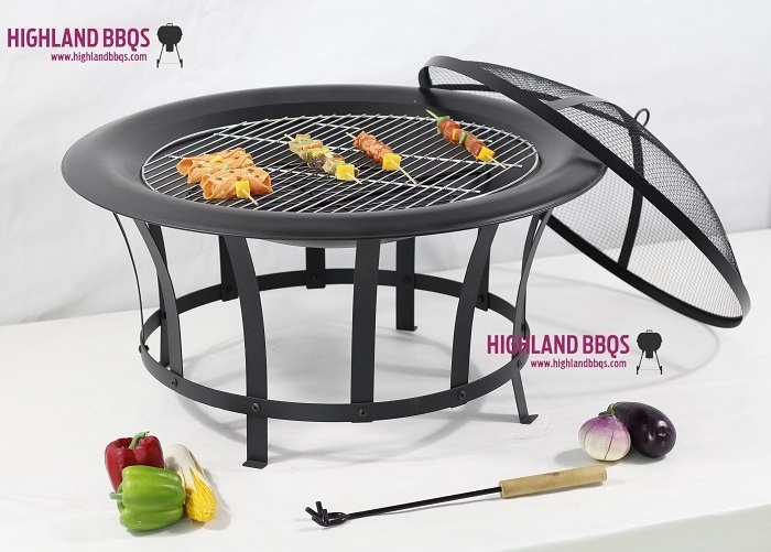 Tabletop Fire Pit Grill Wood Burning Brazier Fire Basket Large Fire bowl Charcoal BBQ Grill Outdoor Campfire Party