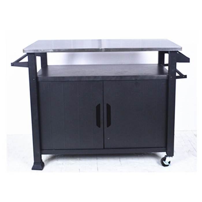 Home Kitchen Table Camping BBQ Table Kitchen Cupboard Barbecue Storage Cabinet Outdoor