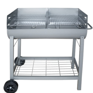 Oil Drum Barrel Barbecue Grill Half Barrel BBQ Grill Smoker Grill Adjustable Cooking Height Smoker Portable Outdoor Patio