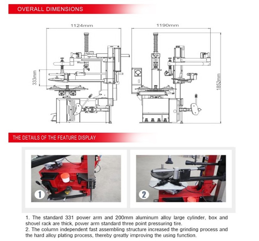 DS-706A2 change tire equipment Tyre wheel changer machine 10-26''