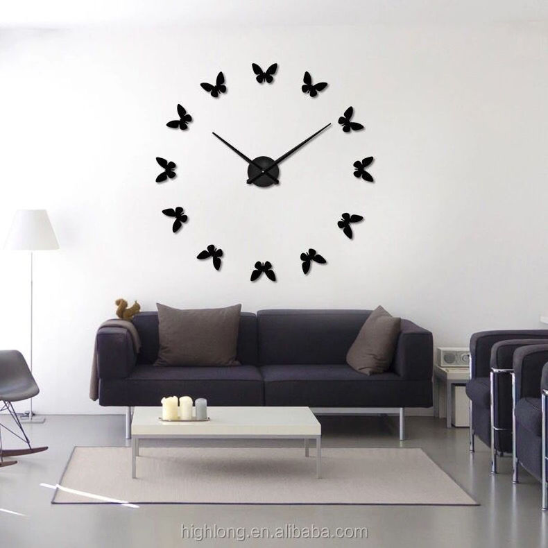 Butterfly DIY Large 3D Acrylic Sticker For Home Office Art Mirror Wall Clock