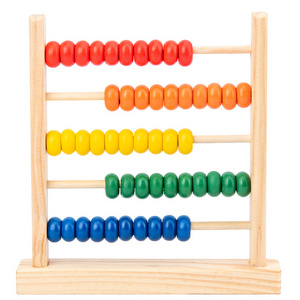 Hot Sale Wooden Montessori Abacus Early Educational Toys For Children Number Counting Wooden Abacus Frame