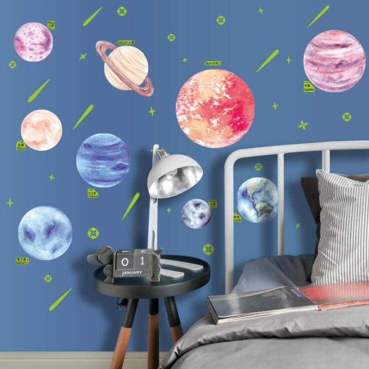 Wholesales Stars and Planets Planet Solar System Glow in the dark wall stickers