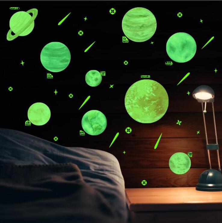 Wholesales Stars and Planets Planet Solar System Glow in the dark wall stickers