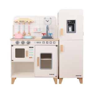 wooden refrigerator kitchen toy pretend role play kids wooden play set kitchen toy for toddler