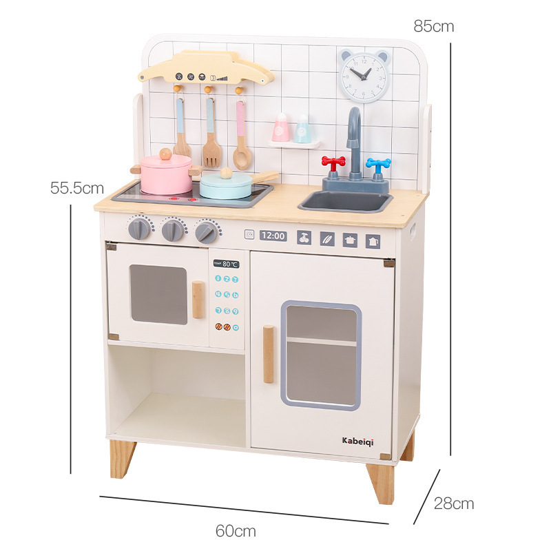 wooden refrigerator kitchen toy pretend role play kids wooden play set kitchen toy for toddler