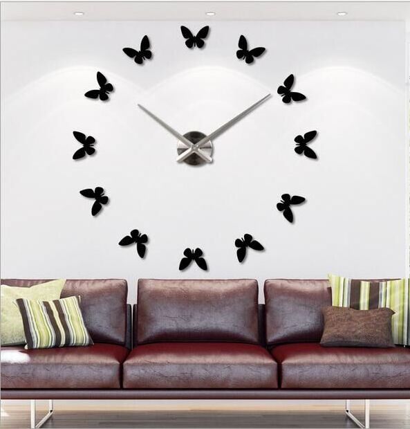 Butterfly DIY Large 3D Acrylic Sticker For Home Office Art Mirror Wall Clock