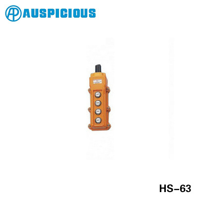 AUSPICIOUS HS6 series Wire hoist push button switch Single or double emergency stop crane switch HS61 HS62 HS63 HS64