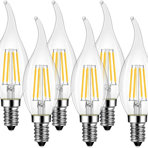 Candle LED Vintage Edison Filament Bulb E14 E27 2w 4w 5w C35 C37 For Indoor Lighting