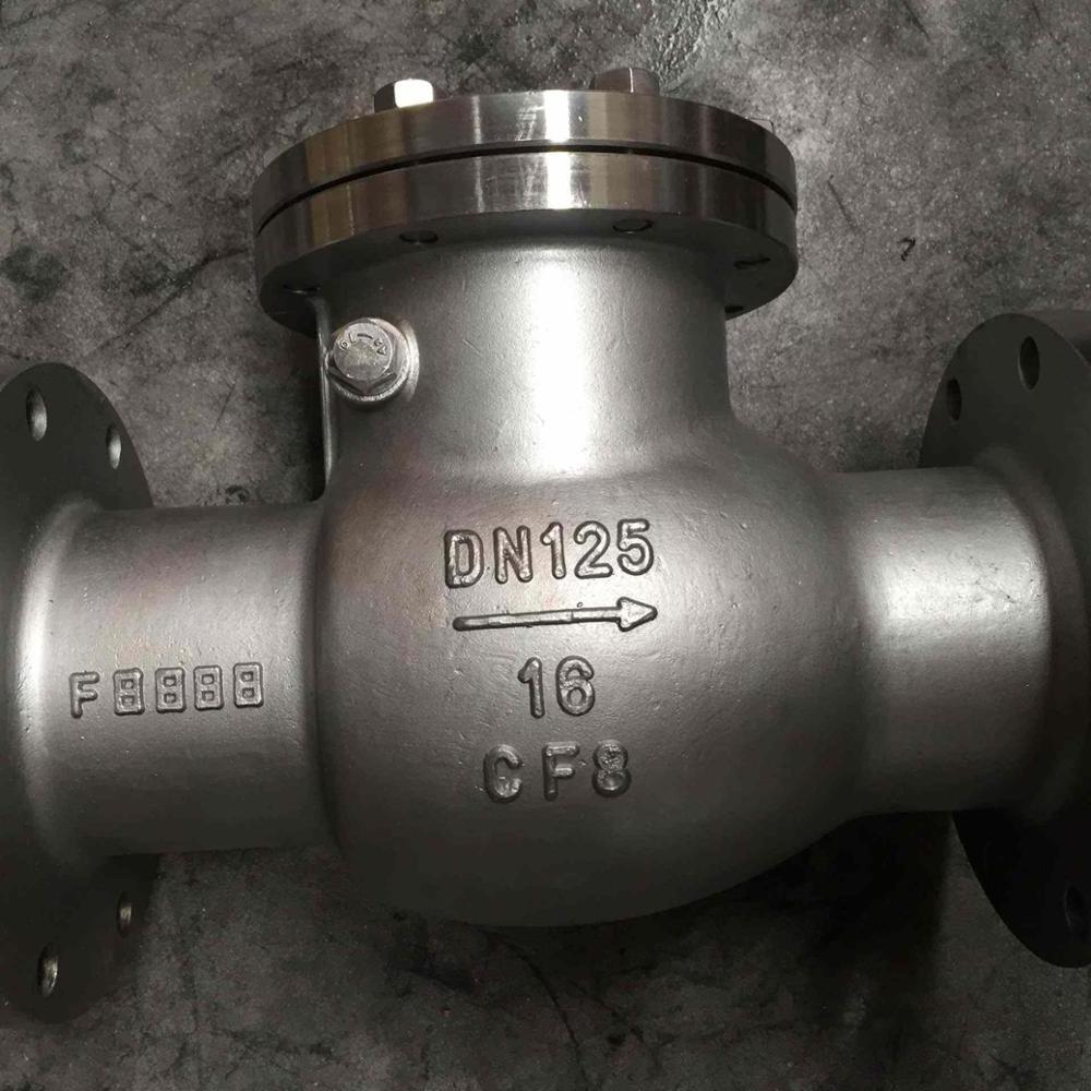 D125 PN16  DIN BS EN Flanged connection CF8 Swing Check Valve