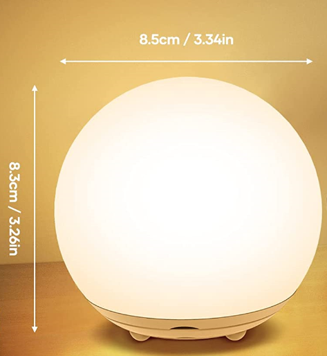 Popular Modern LED Ball Night Light Large Capacity Decorative Night Lamp Rechargeable Battery Night Light For Kids