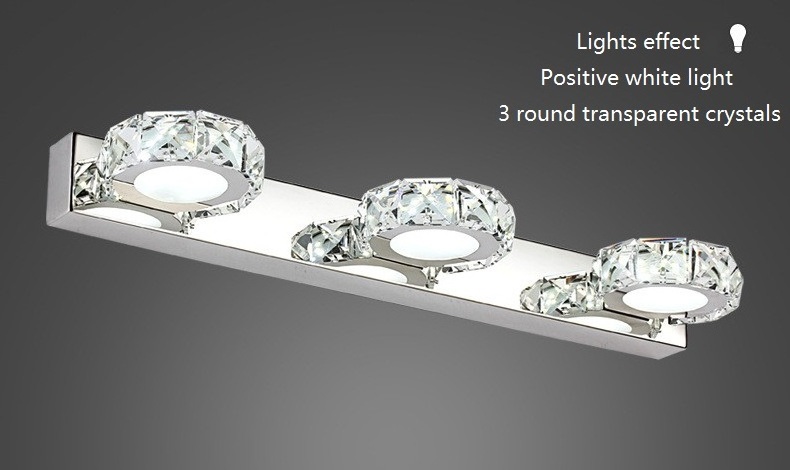 Modern luxury crystal 4 lamp bathroom vanity lights LED bathroom vanity lighting wall mount Fixture