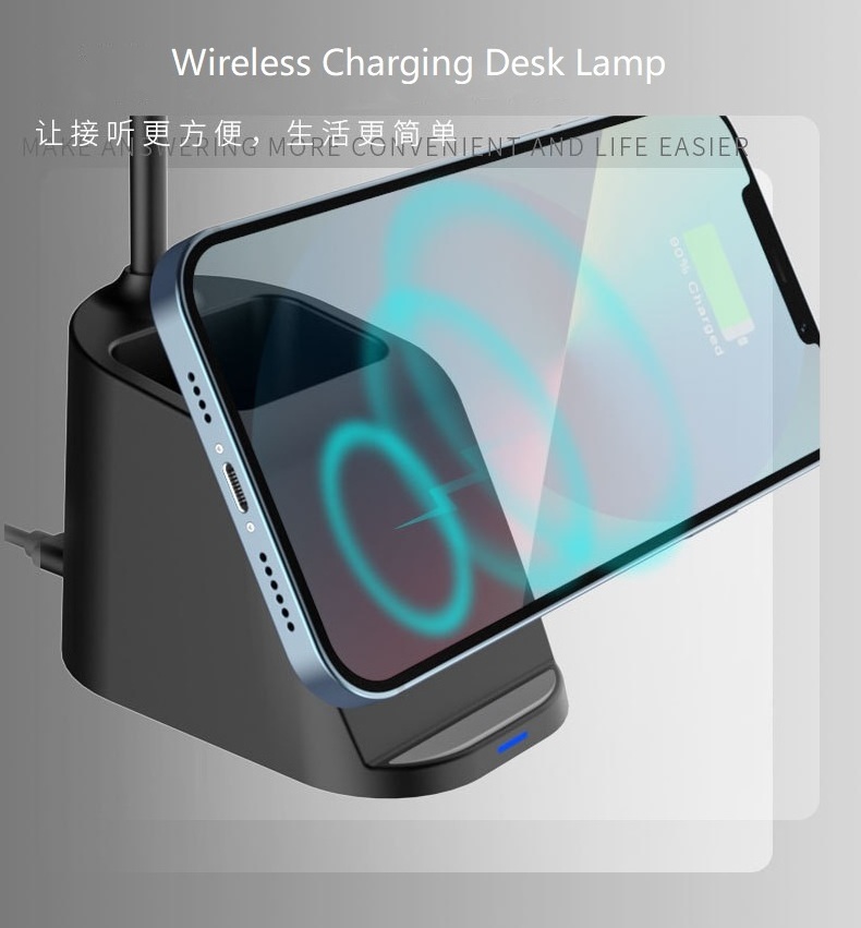 LED Table Lamp Portable Lamp  Soft Light Lamp With Pen Holder Fast Wireless Charging For Iphone Wireless Charge