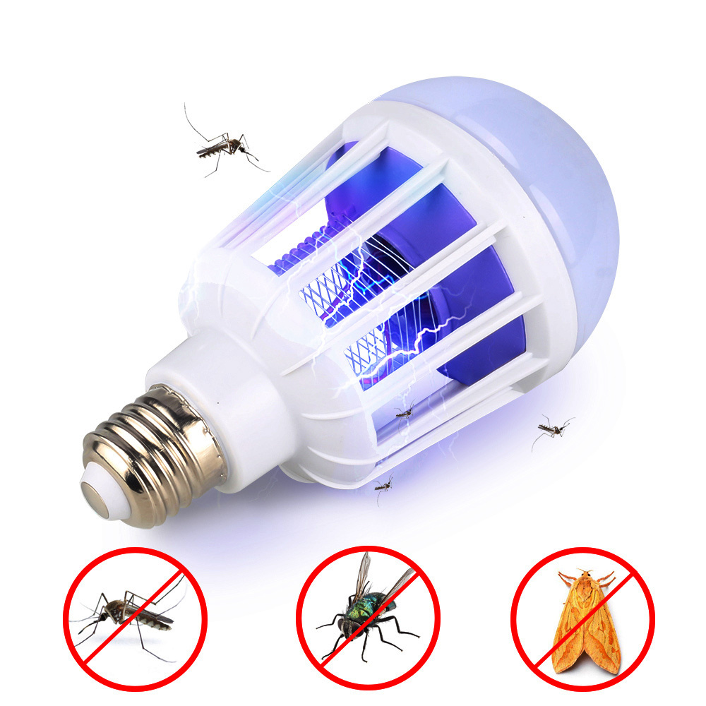 Led Bulb Uv Lamp 2 in 1 Mosquito Killer and Nightlight 15W