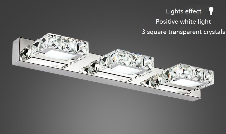 Modern luxury crystal 4 lamp bathroom vanity lights LED bathroom vanity lighting wall mount Fixture