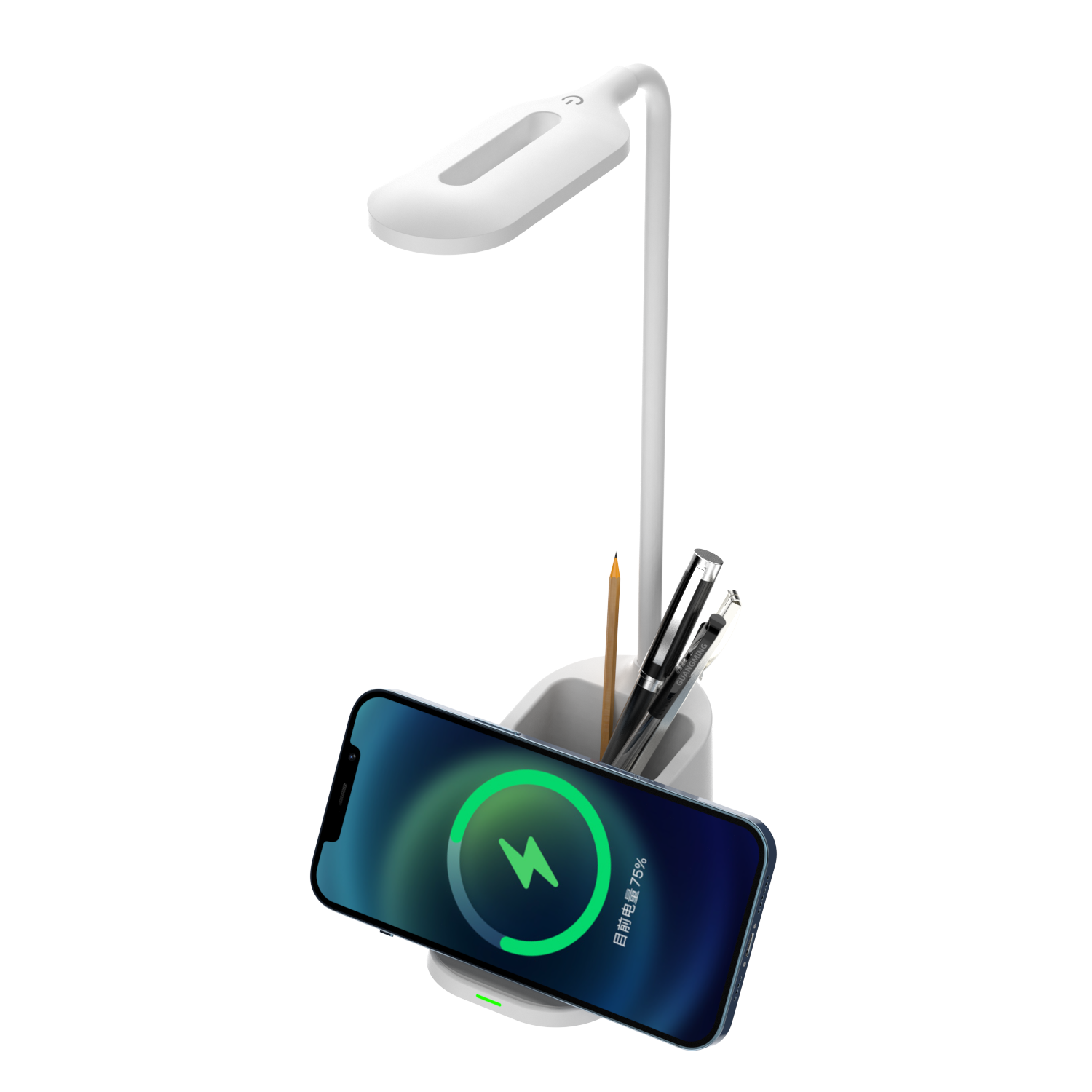 LED Table Lamp Portable Lamp  Soft Light Lamp With Pen Holder Fast Wireless Charging For Iphone Wireless Charge