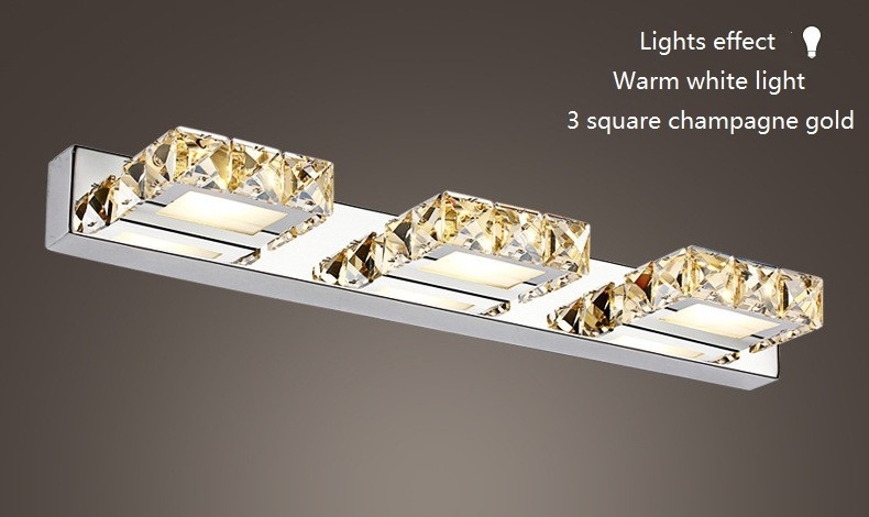 Modern luxury crystal 4 lamp bathroom vanity lights LED bathroom vanity lighting wall mount Fixture