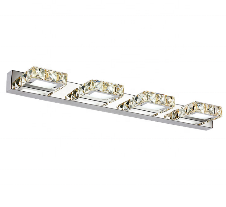 Modern luxury crystal 4 lamp bathroom vanity lights LED bathroom vanity lighting wall mount Fixture