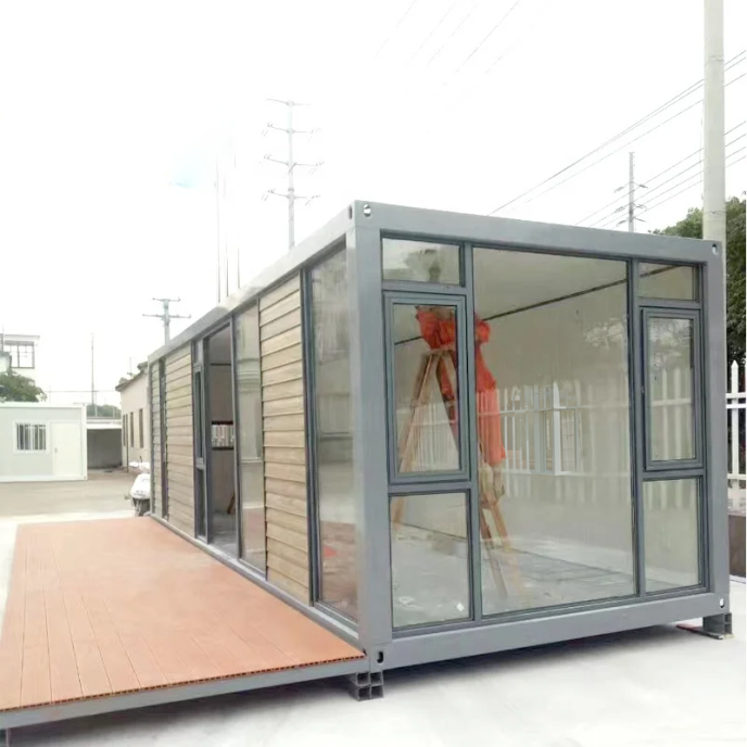 Detachable Easy Packaging 20ft 40ft Prefab Container Bar Coffee Kiosk House Modular Prefabricated Barber Shop