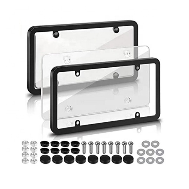 Plastic car license plate frame