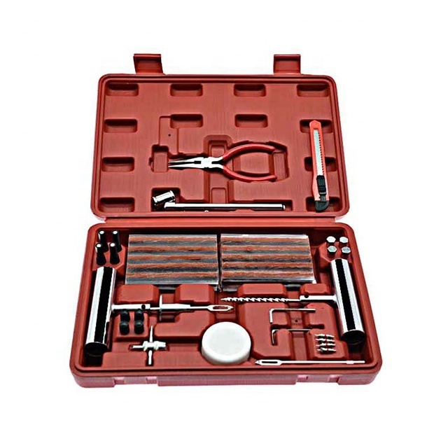 Heavy duty car tire repair tool kit