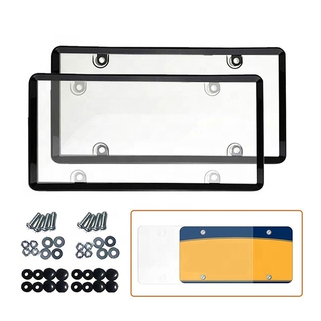 Plastic car license plate frame