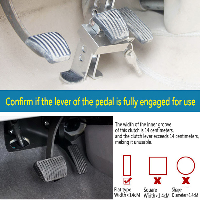 Anti theft brake throttle clutch pedal lock